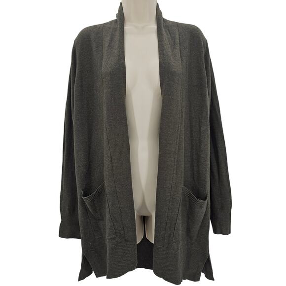 Pink Clover Womans size M Open front Olive Green Cardigan Sweater 2 Pocket NEW - Picture 1 of 8